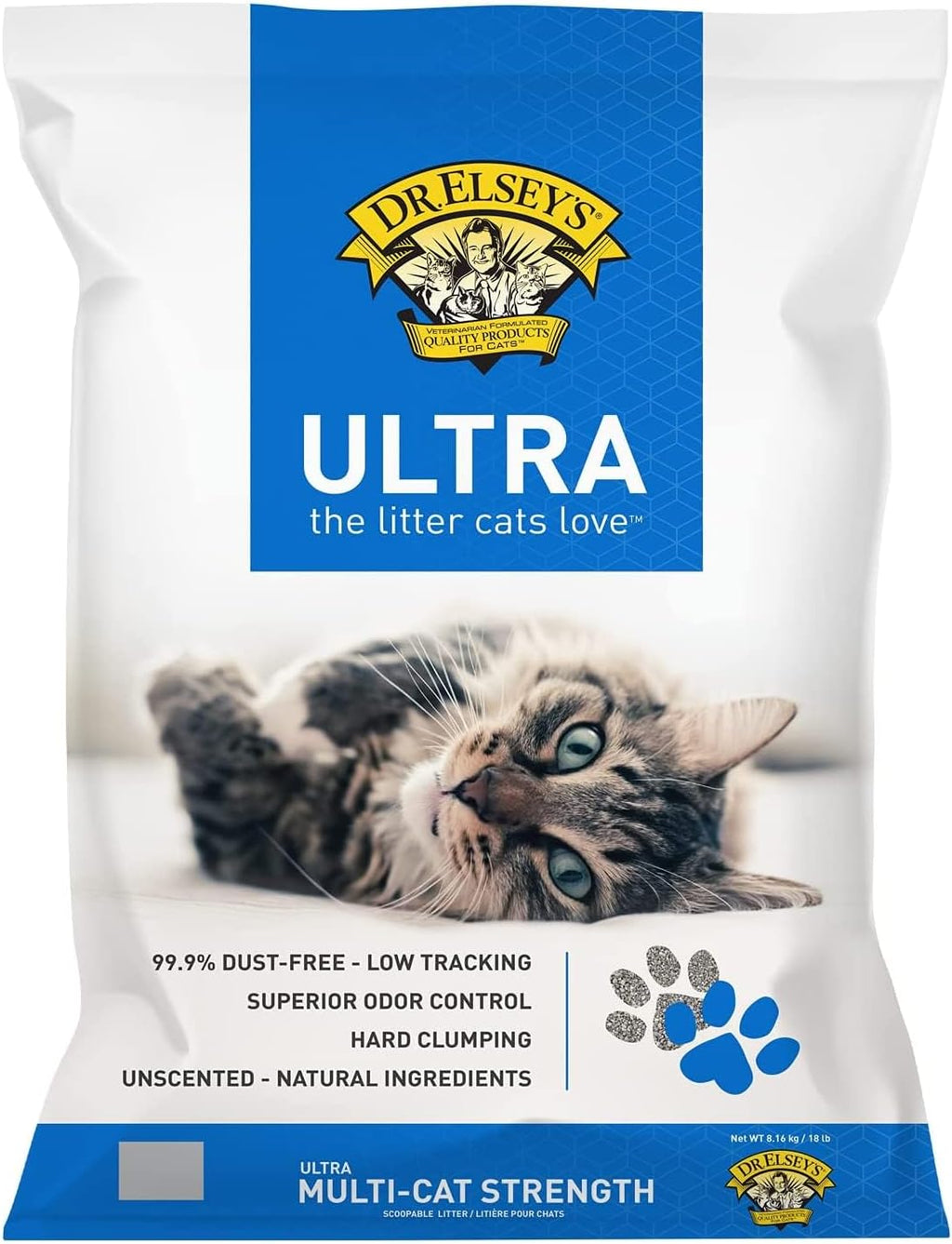 Dr. Elsey's Ultra UnScented Clumping Clay Cat Litter 40 lb. Bag